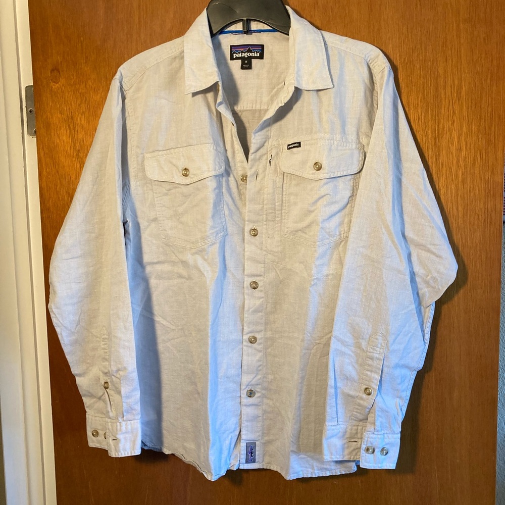 Patagonia light linen shirt, great, medium